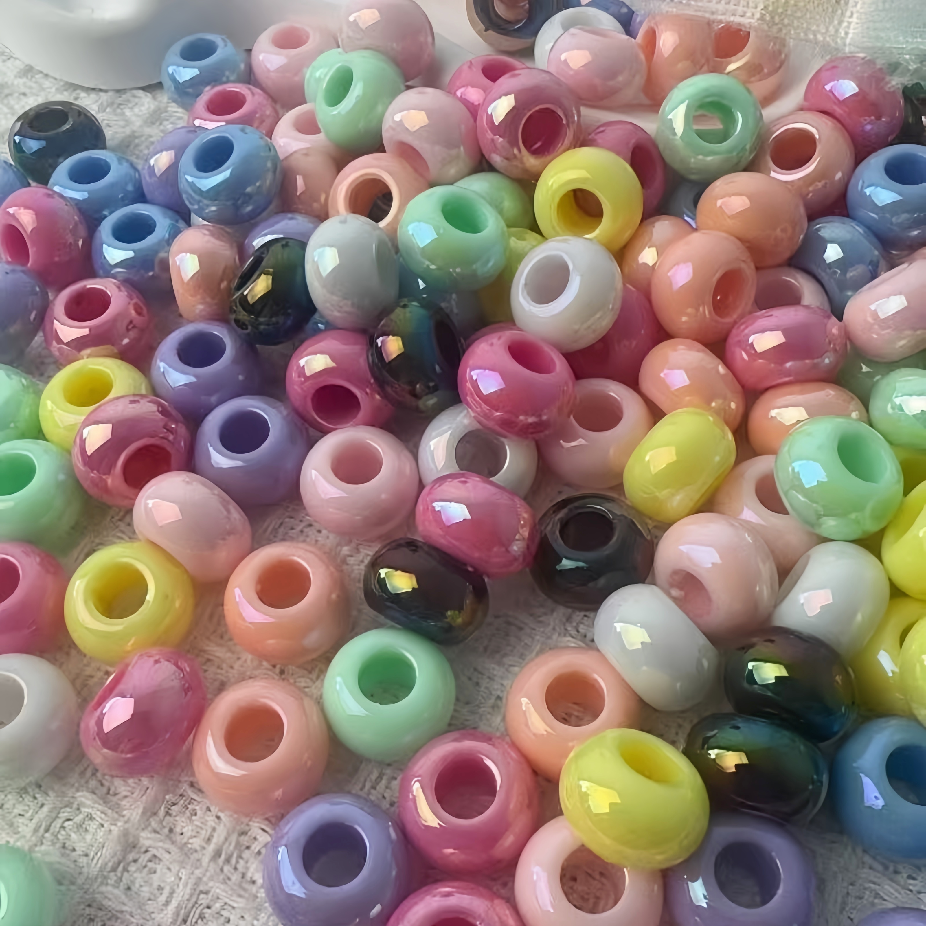 Bulk Mixed Color Plastic Beads Wholesale General Spacer Parts for DIY Custom Handmade Ornaments