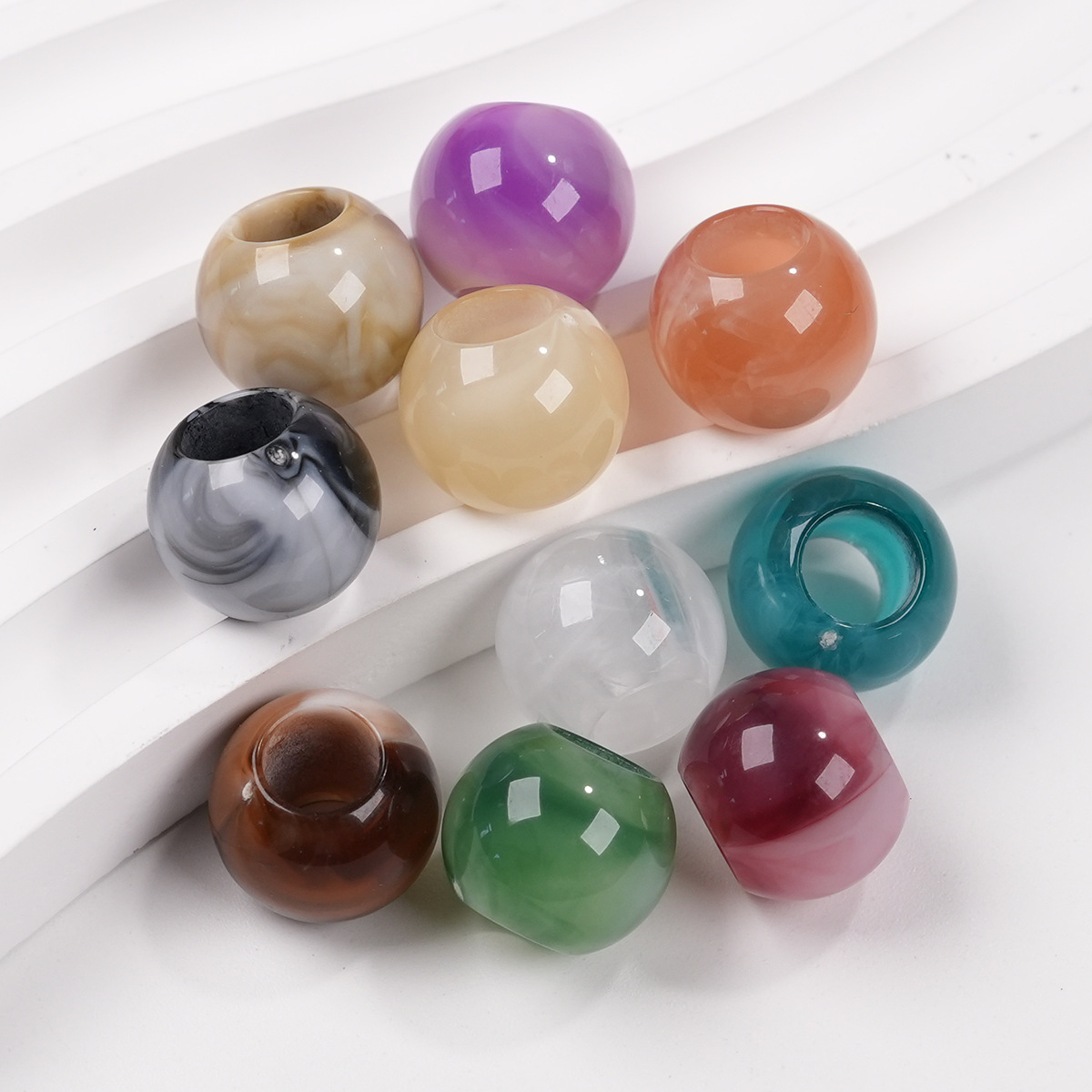 Wholesale Mini Small Plastic Beads Bulk Tiny Spacers for Dainty Delicate DIY Bracelet Making