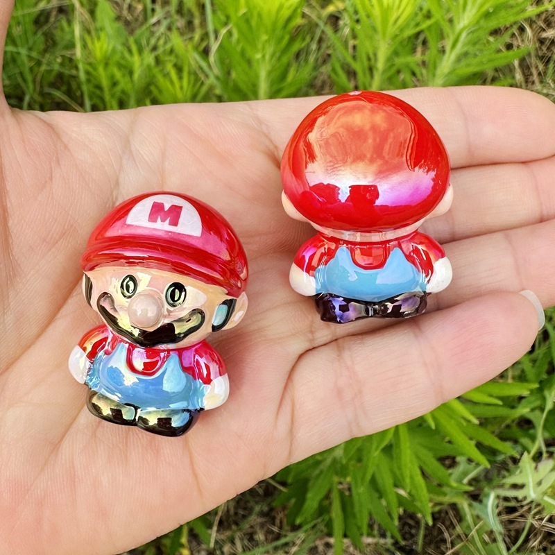 Bulk Bright Vivid Vertical Hole Cartoon Resin Beads Wholesale Bling DIY Beaded Pen Phone Chain Beads