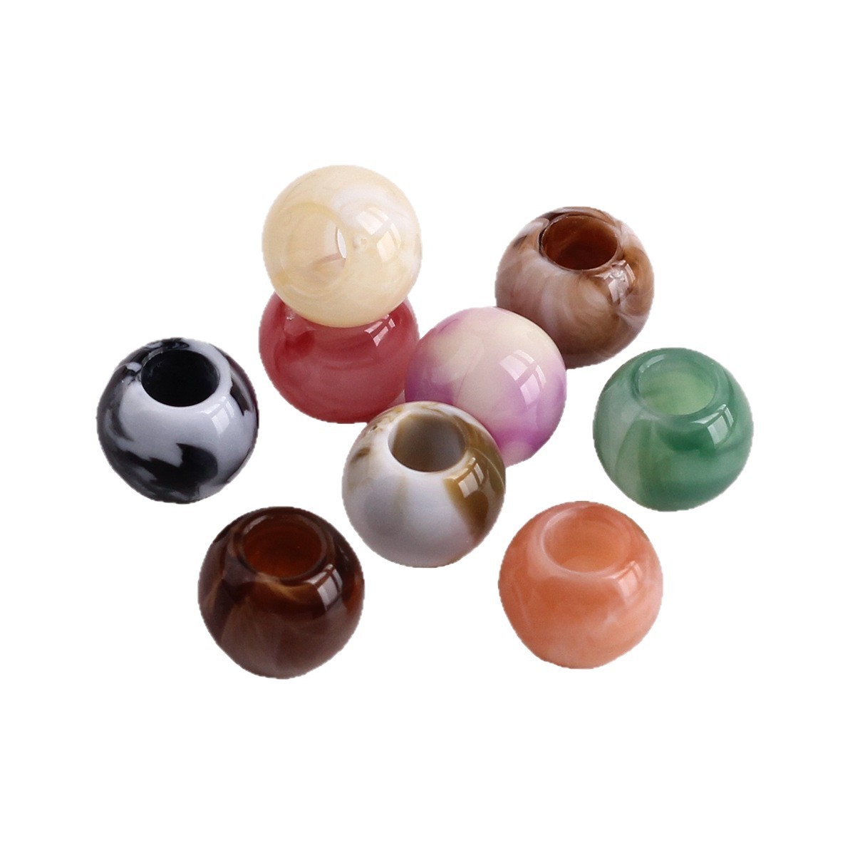 Matte Finish Plastic Beads Bulk Wholesale Vintage Style Spacers for Retro Handmade Ornaments