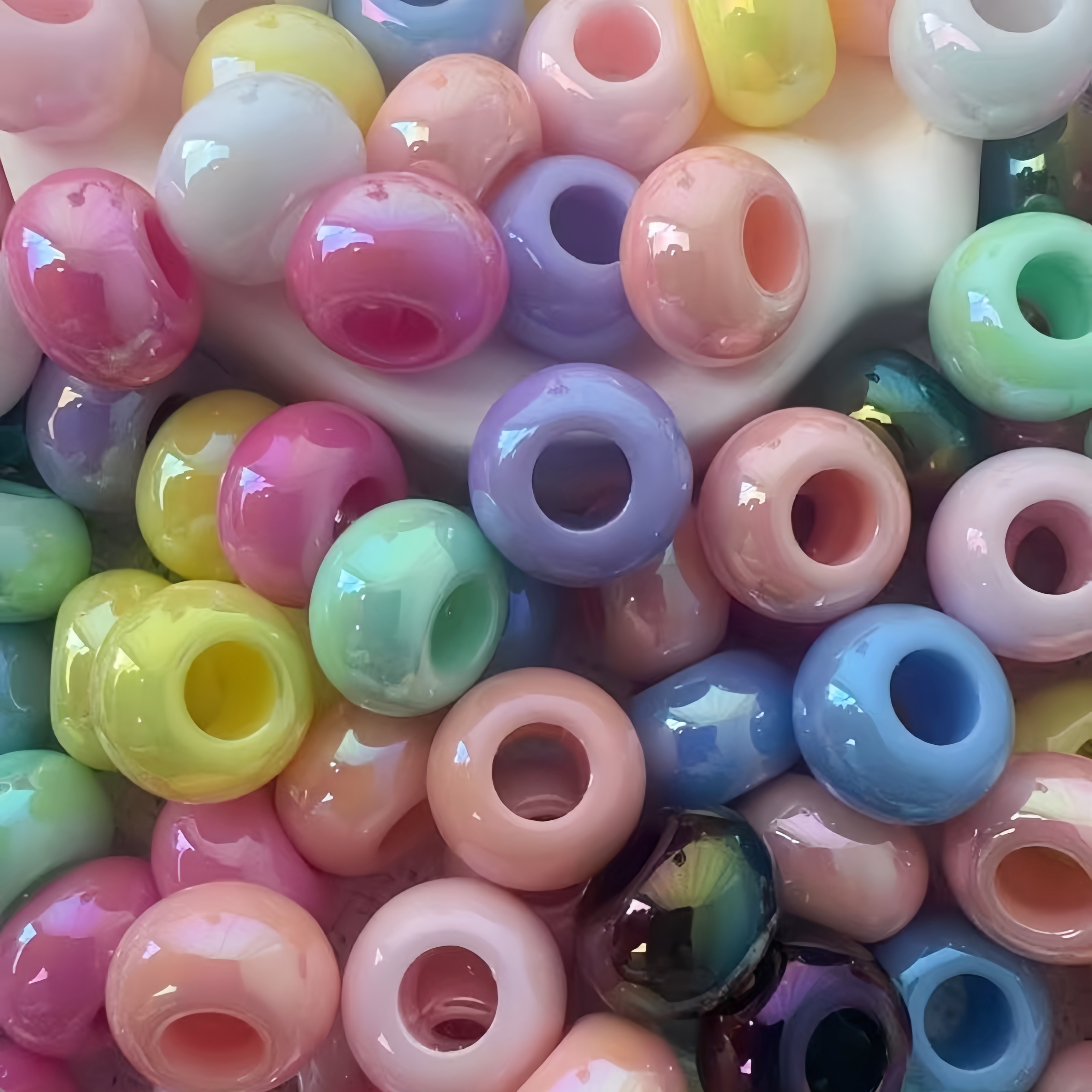 Bulk Mixed Color Plastic Beads Wholesale General Spacer Parts for DIY Custom Handmade Ornaments