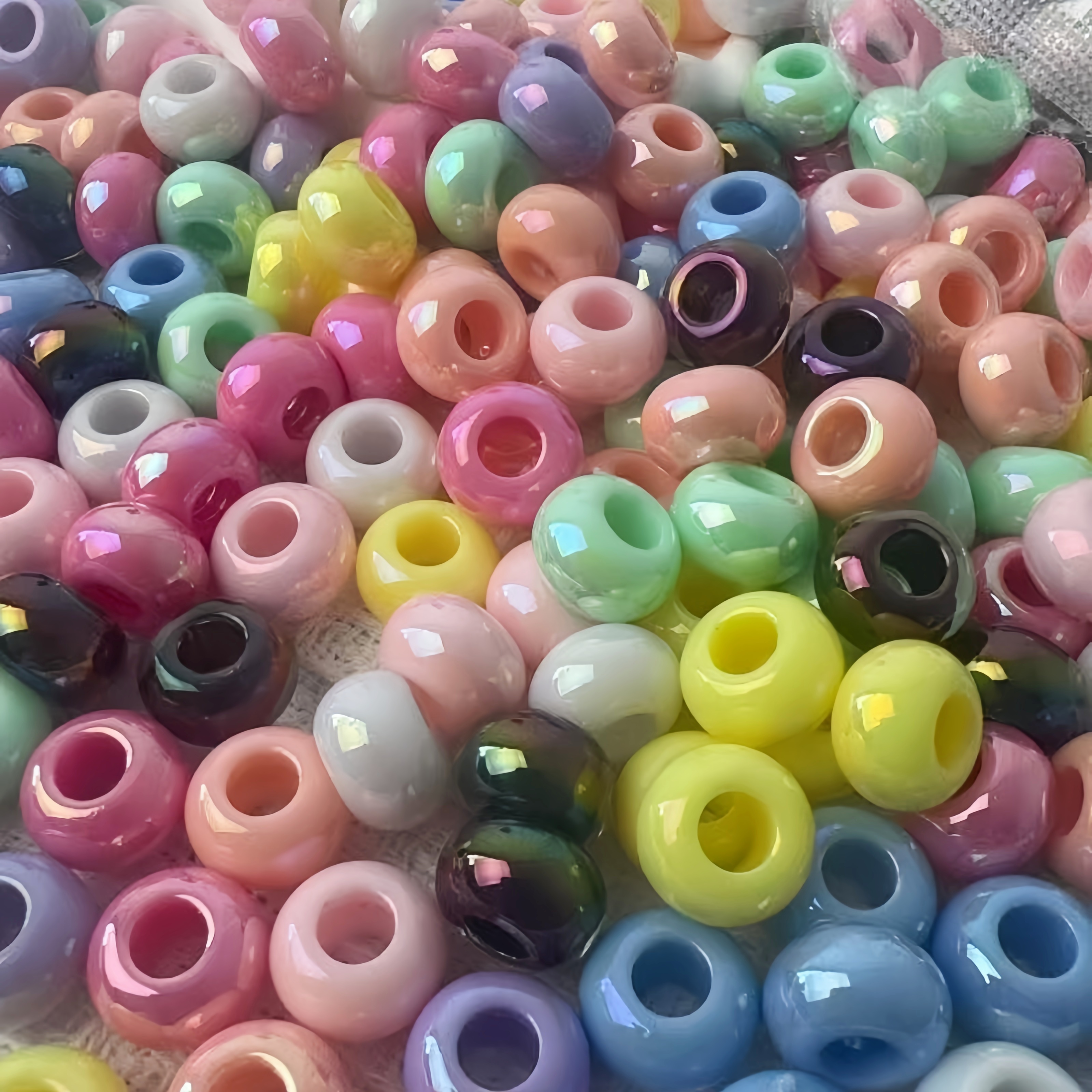 Bulk Mixed Color Plastic Beads Wholesale General Spacer Parts for DIY Custom Handmade Ornaments