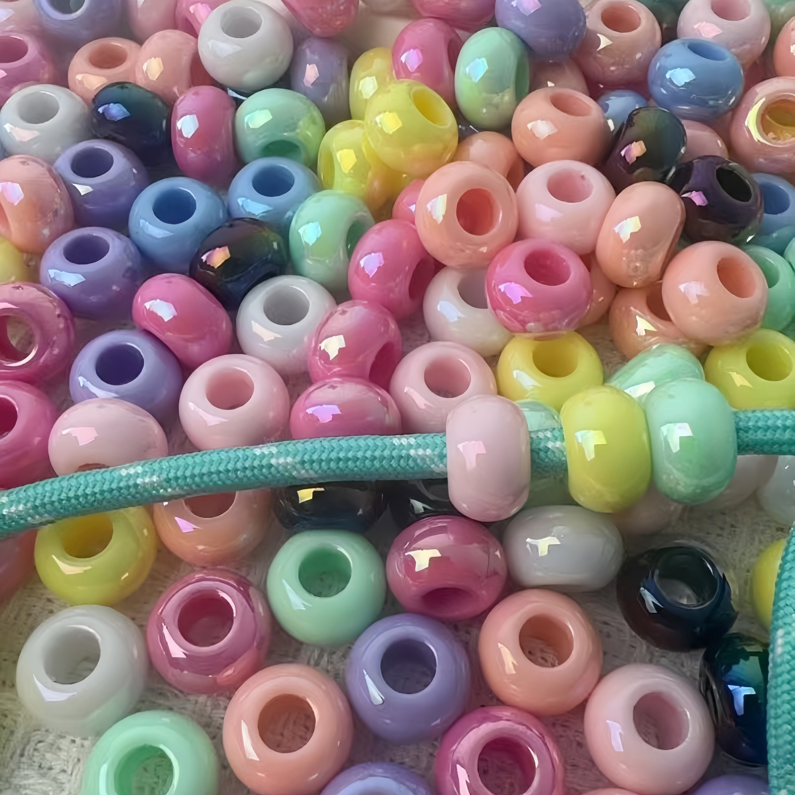 Bulk Mixed Color Plastic Beads Wholesale General Spacer Parts for DIY Custom Handmade Ornaments