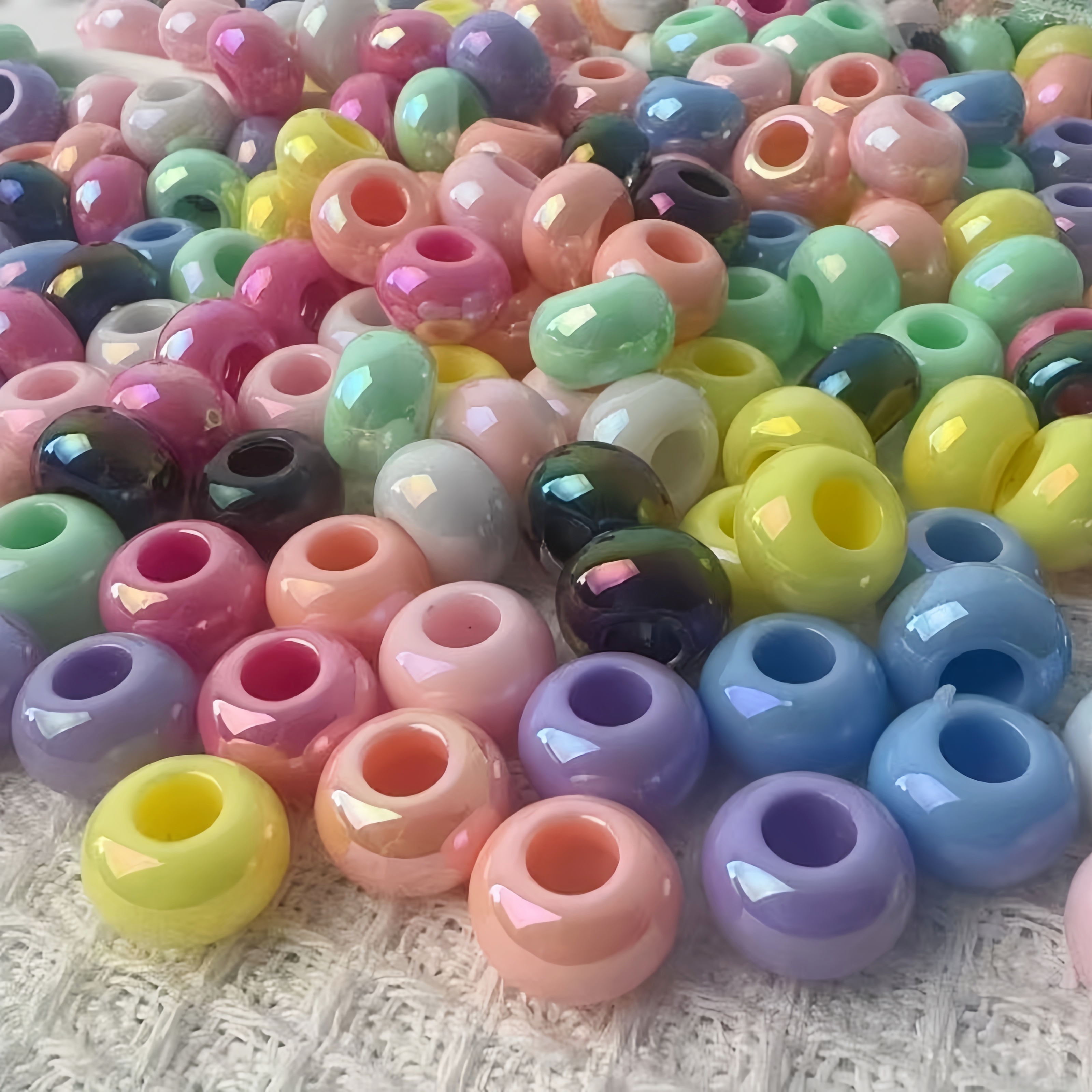 Bulk Mixed Color Plastic Beads Wholesale General Spacer Parts for DIY Custom Handmade Ornaments