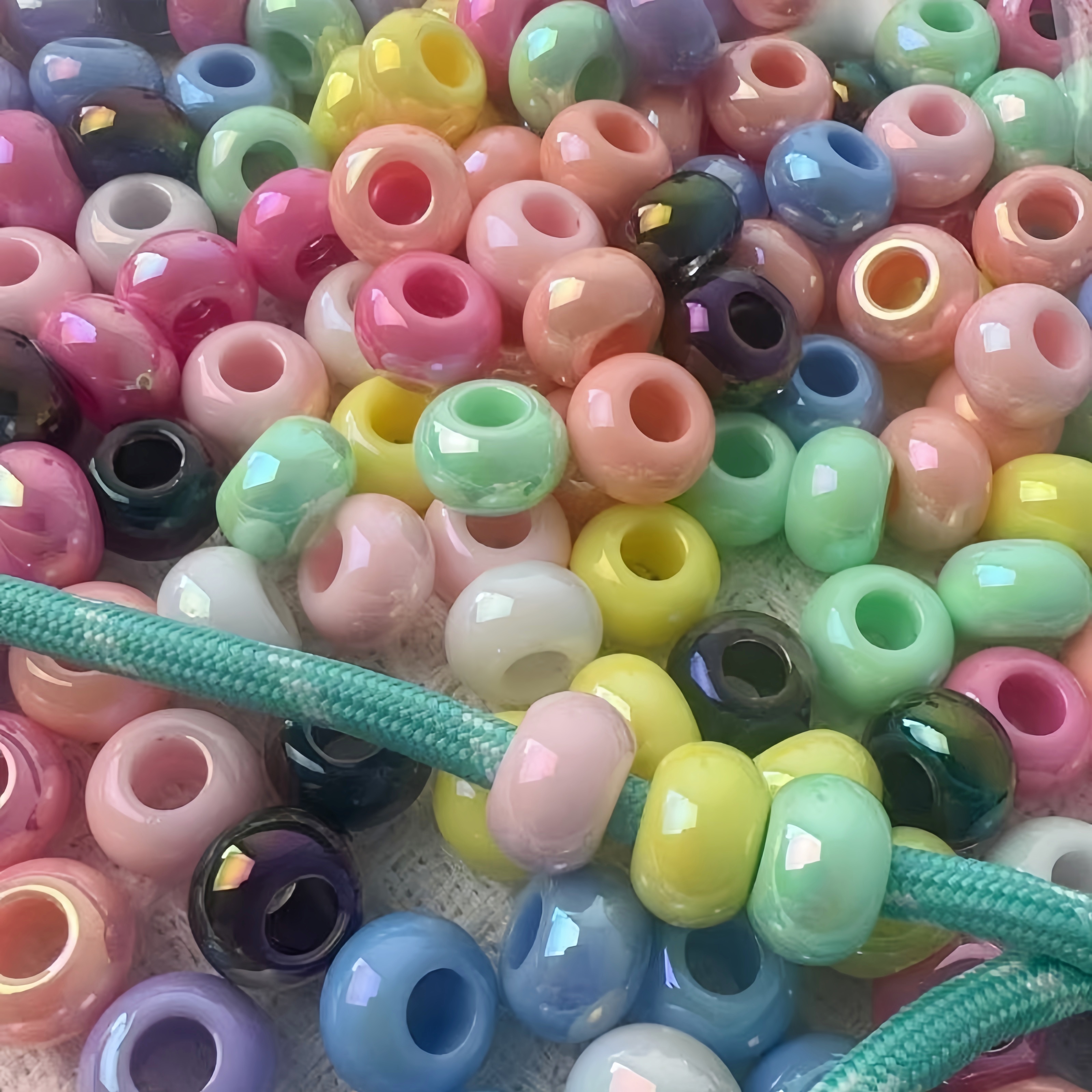 Bulk Mixed Color Plastic Beads Wholesale General Spacer Parts for DIY Custom Handmade Ornaments