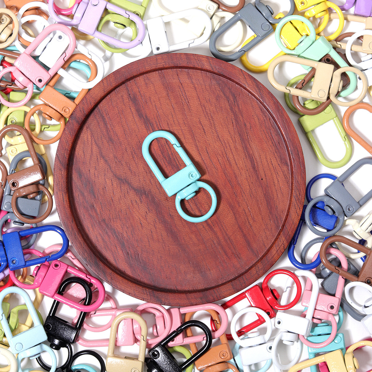 Wholesale Pastel Macaron Keychain DIY Charms Bulk Soft Tone Accessories for Sweet Key Ring Design