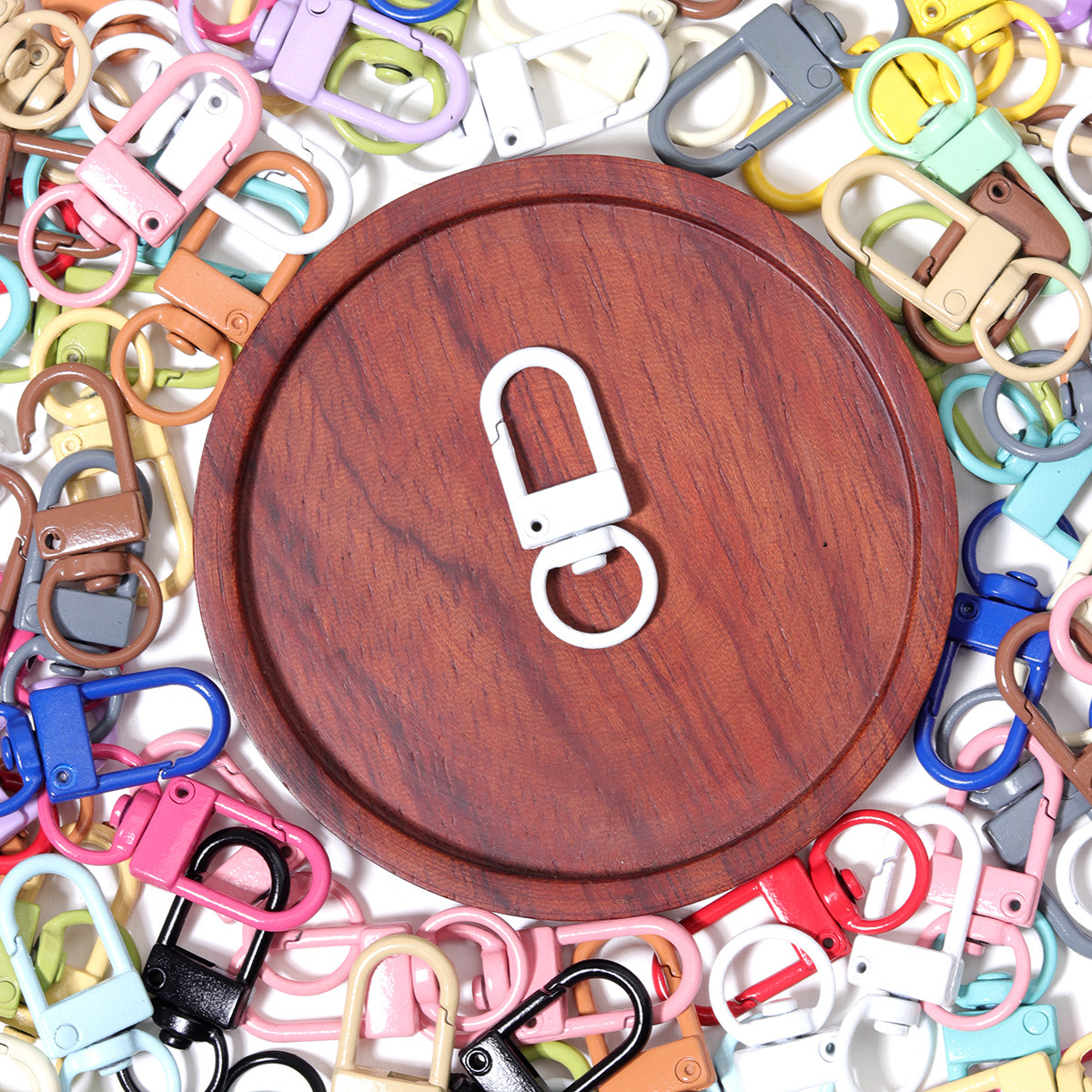 Wholesale Pastel Macaron Keychain DIY Charms Bulk Soft Tone Accessories for Sweet Key Ring Design
