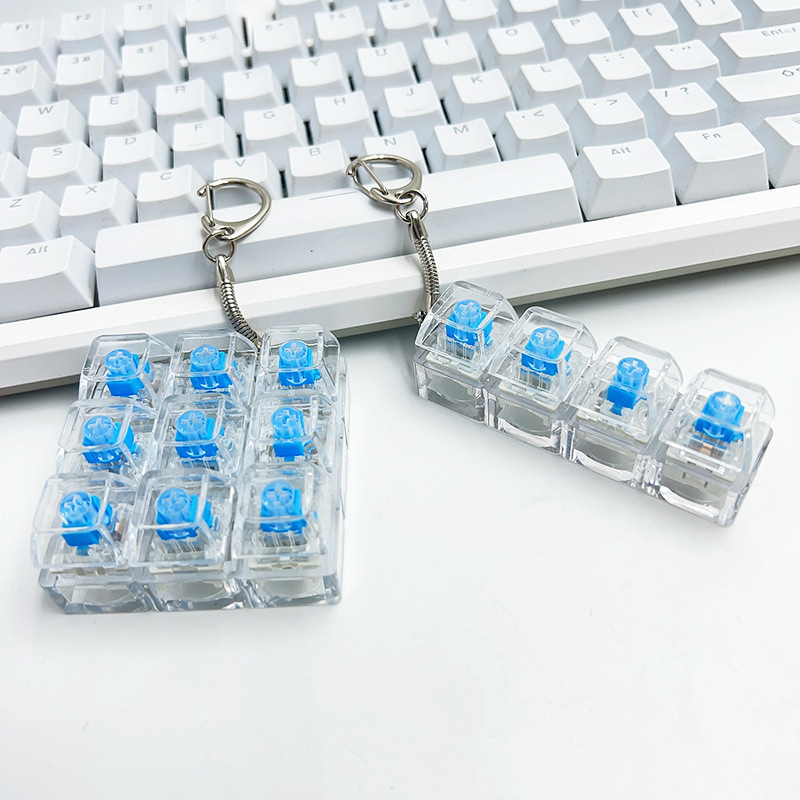 Wholesale Glossy 3D Print Key Base with Mechanical Shaft Bulk Durable Fidget Clicker Stall Blanks