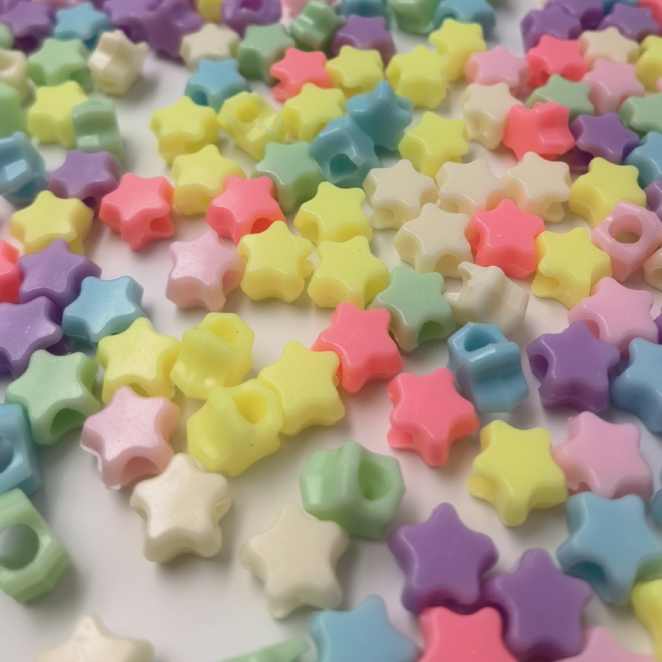 Wholesale Pastel Large Hole Loose Beads Bulk Soft Tone Big Bore Decor Spacers for Cute DIY Ornaments