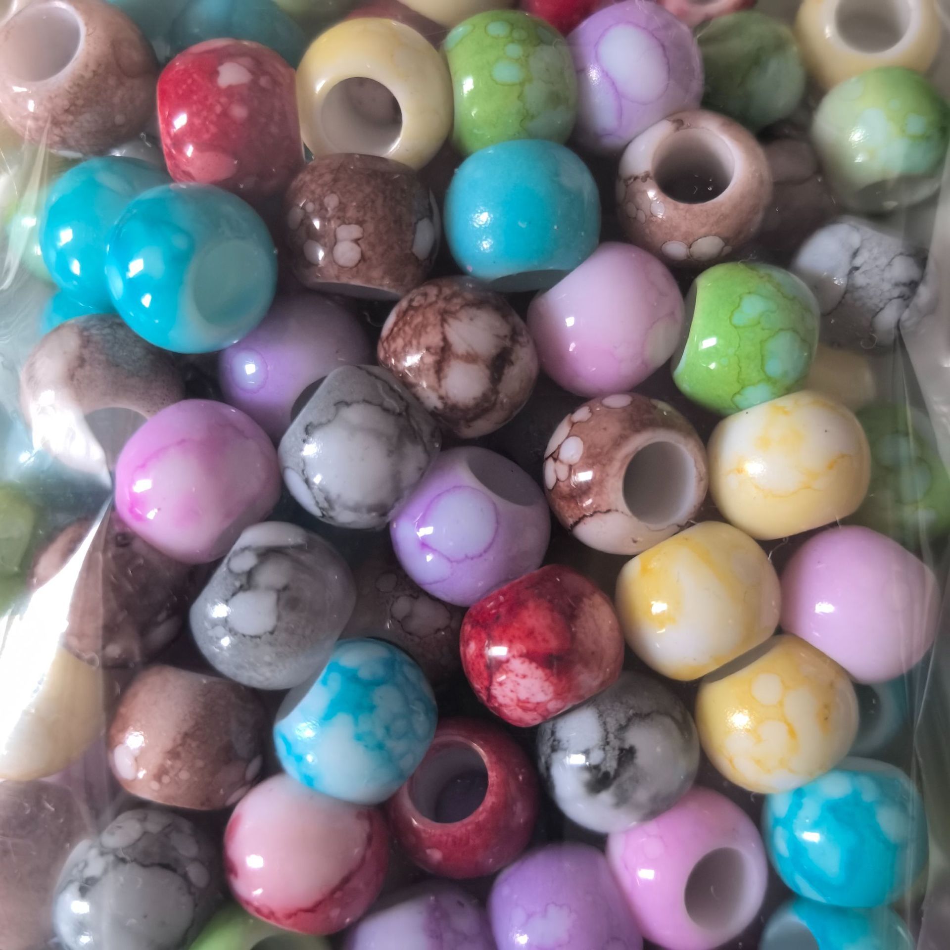 All-Match Large Hole Loose Spacer Beads Bulk Wholesale DIY Bag Charm & Bracelet Craft Supplies