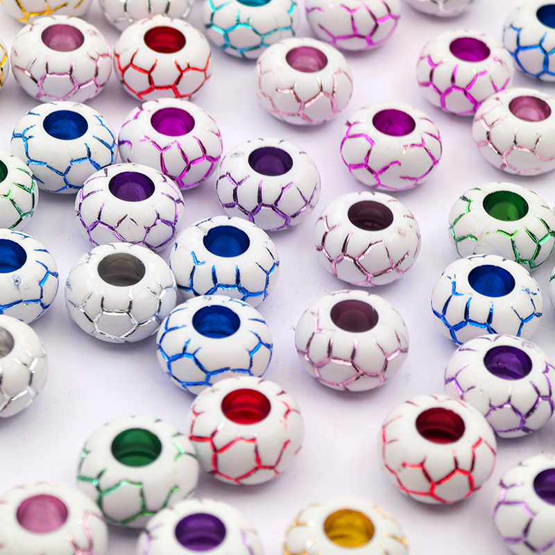 Bulk Big Bore Loose Spacer Beads Wholesale Large Hole Decor Beads for DIY String Craft Making
