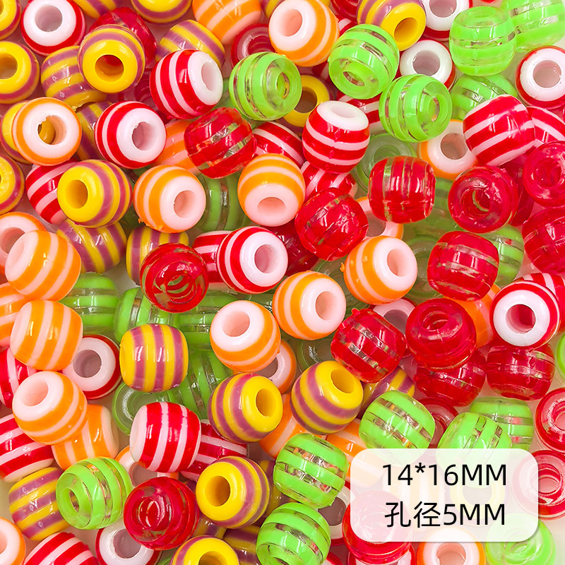 Wholesale Drop Shipping Large Hole Loose Beads Bulk Cross-Border DIY Decor Bead Craft Inventory