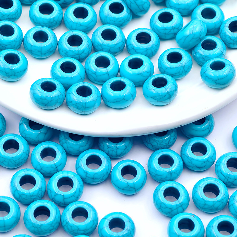 Bulk Big Bore Loose Spacer Beads Wholesale Large Hole Decor Beads for DIY String Craft Making