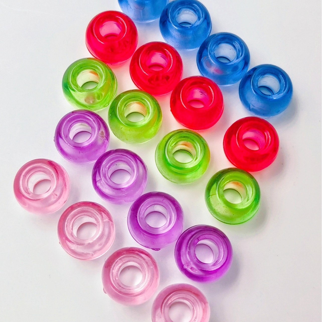 Multi-Purpose Large Hole Decorative Loose Beads Bulk Universal DIY Jewelry Stringing Parts