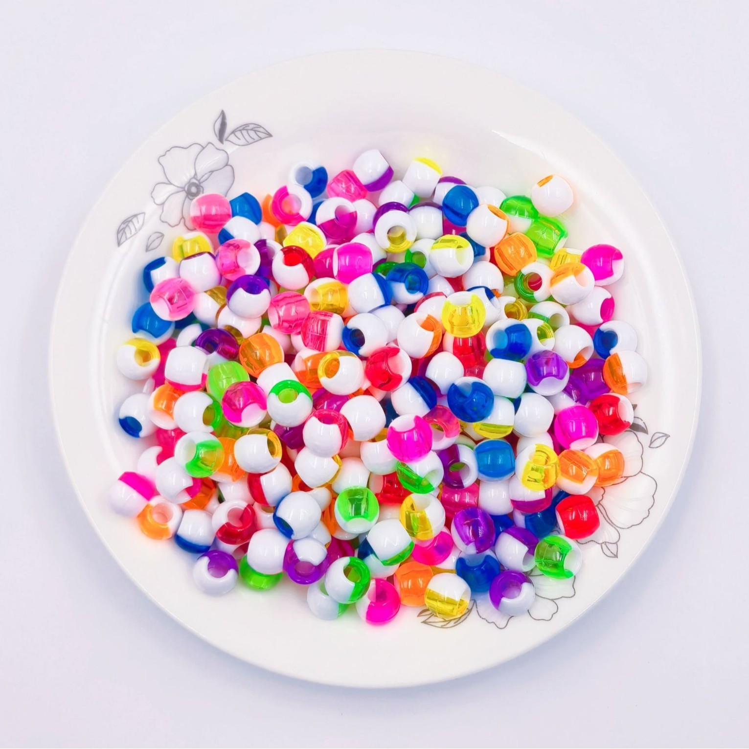 Bulk Easy Thread Large Hole Loose Beads Wholesale Extra Wide Bore Decor Beads for Beginner Crafters
