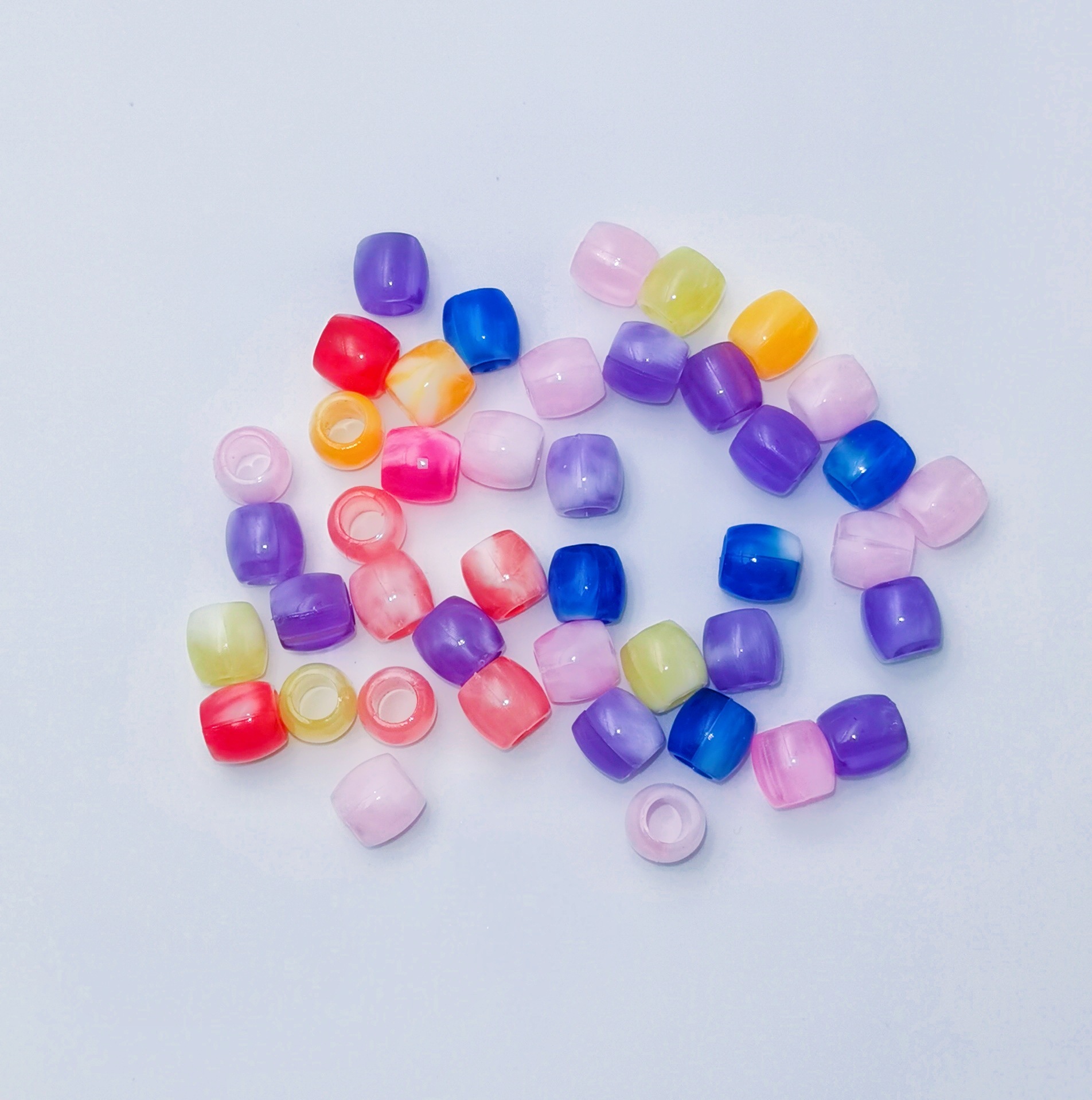 Bulk Standard Size Large Hole Loose Beads Wholesale Uniform Big Bore Decor Beads for Mass Production