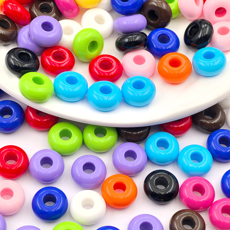 Bulk Big Bore Loose Spacer Beads Wholesale Large Hole Decor Beads for DIY String Craft Making