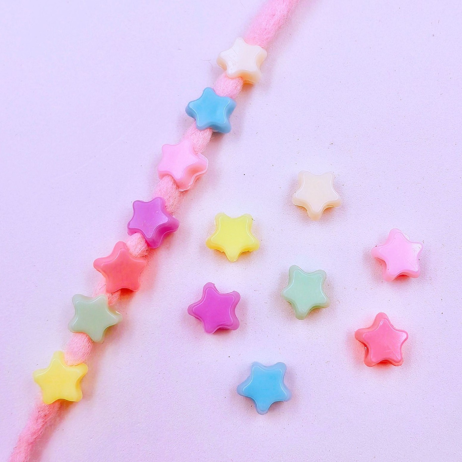 Wholesale Pastel Large Hole Loose Beads Bulk Soft Tone Big Bore Decor Spacers for Cute DIY Ornaments