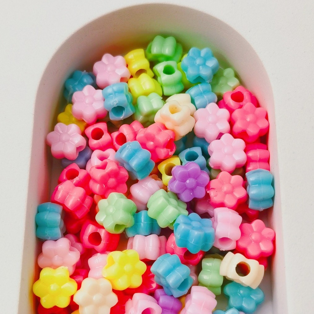 Multi-Purpose Large Hole Loose Beads Bulk Universal Big Bore Decor Beads for Keychain & Phone Strap DIY
