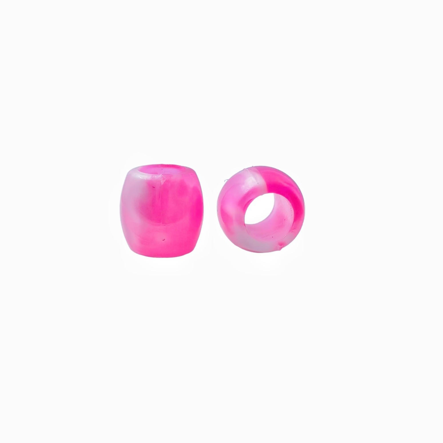 Bulk Standard Size Large Hole Loose Beads Wholesale Uniform Big Bore Decor Beads for Mass Production