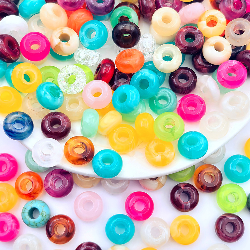 Bulk Ultra Light Large Hole Loose Decor Beads No Weight Burden for Portable Hanging Ornaments