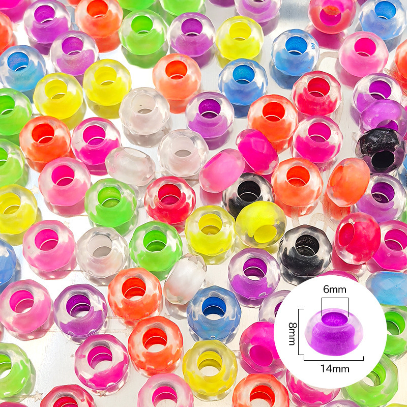 Bulk Ultra Light Large Hole Loose Decor Beads No Weight Burden for Portable Hanging Ornaments