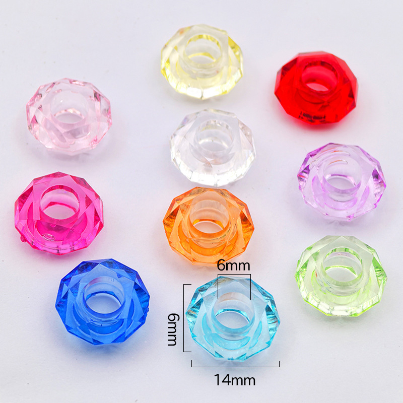 Bulk Ultra Light Large Hole Loose Decor Beads No Weight Burden for Portable Hanging Ornaments