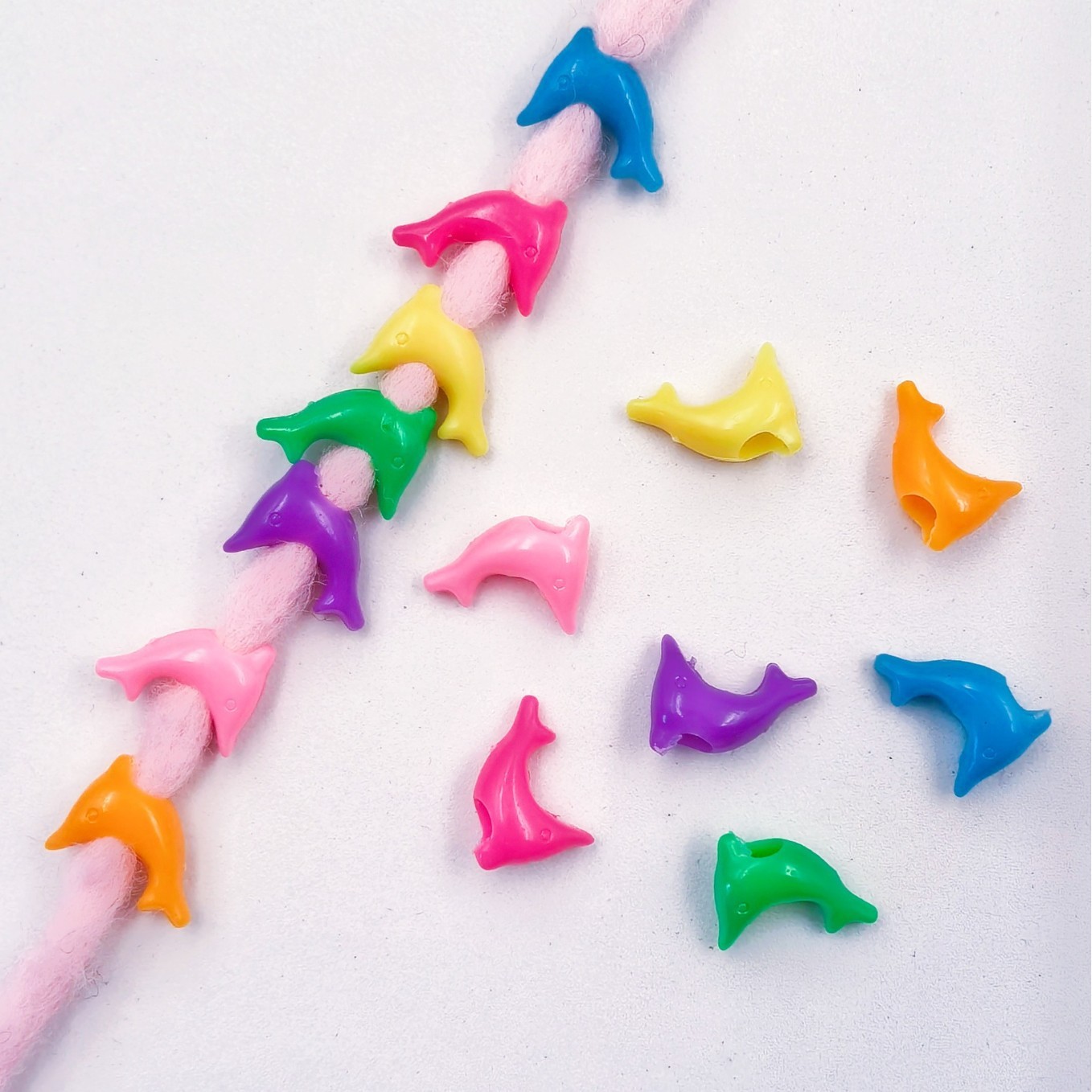 Wholesale Macaron Pastel Large Hole Loose Beads Soft Tone Decor Beads for Cute Style DIY Charms