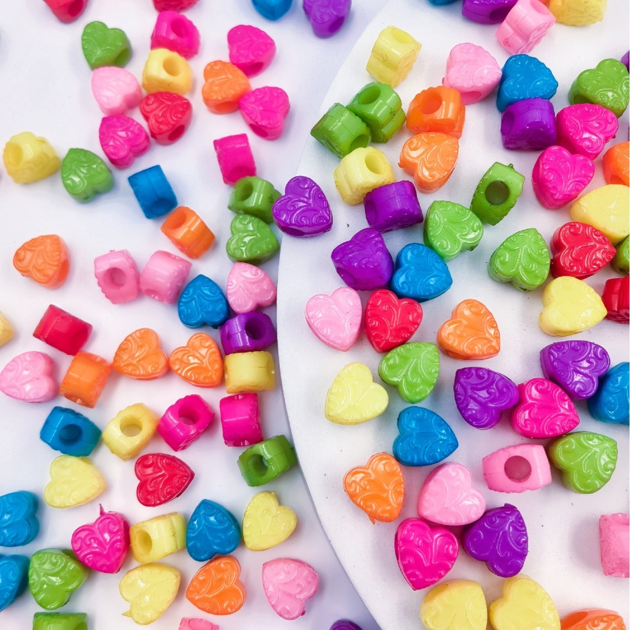 Wholesale Scratch Resistant Large Hole Loose Beads Durable Wide Hole Decor Beads for Stall Sales