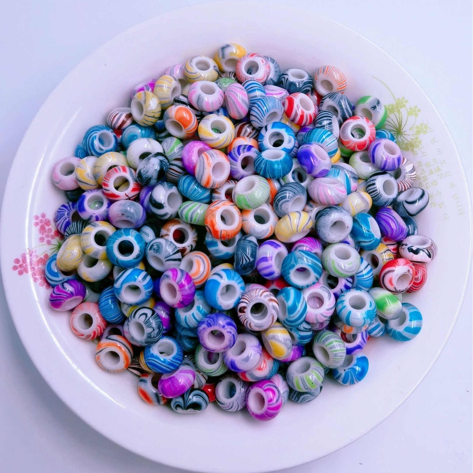 Bulk Big Hole Decorative Spacer Beads Wholesale DIY Craft Parts for Braided Rope Ornaments