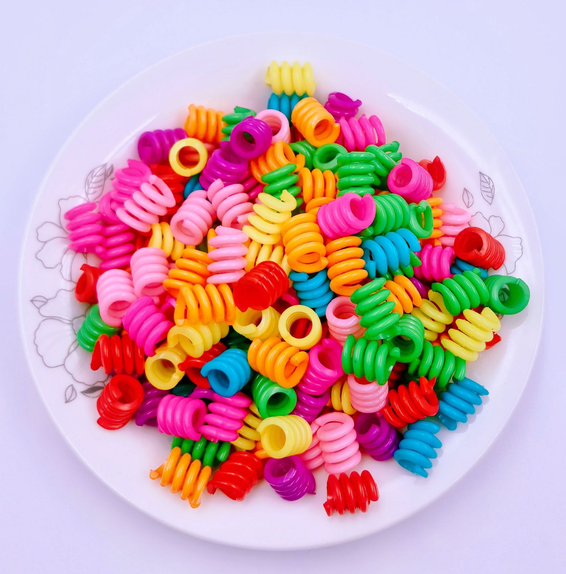 Bulk Solid Opaque Large Hole Loose Beads Wholesale Plain Wide Hole Decor Beads for Daily Crafts