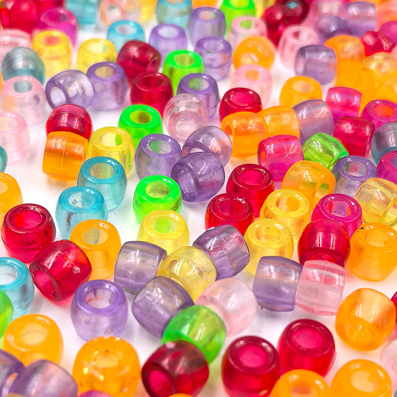 Bulk Glossy Shiny Big Hole Loose Beads Smooth Polished Wide Hole Decor Spacer Accessories