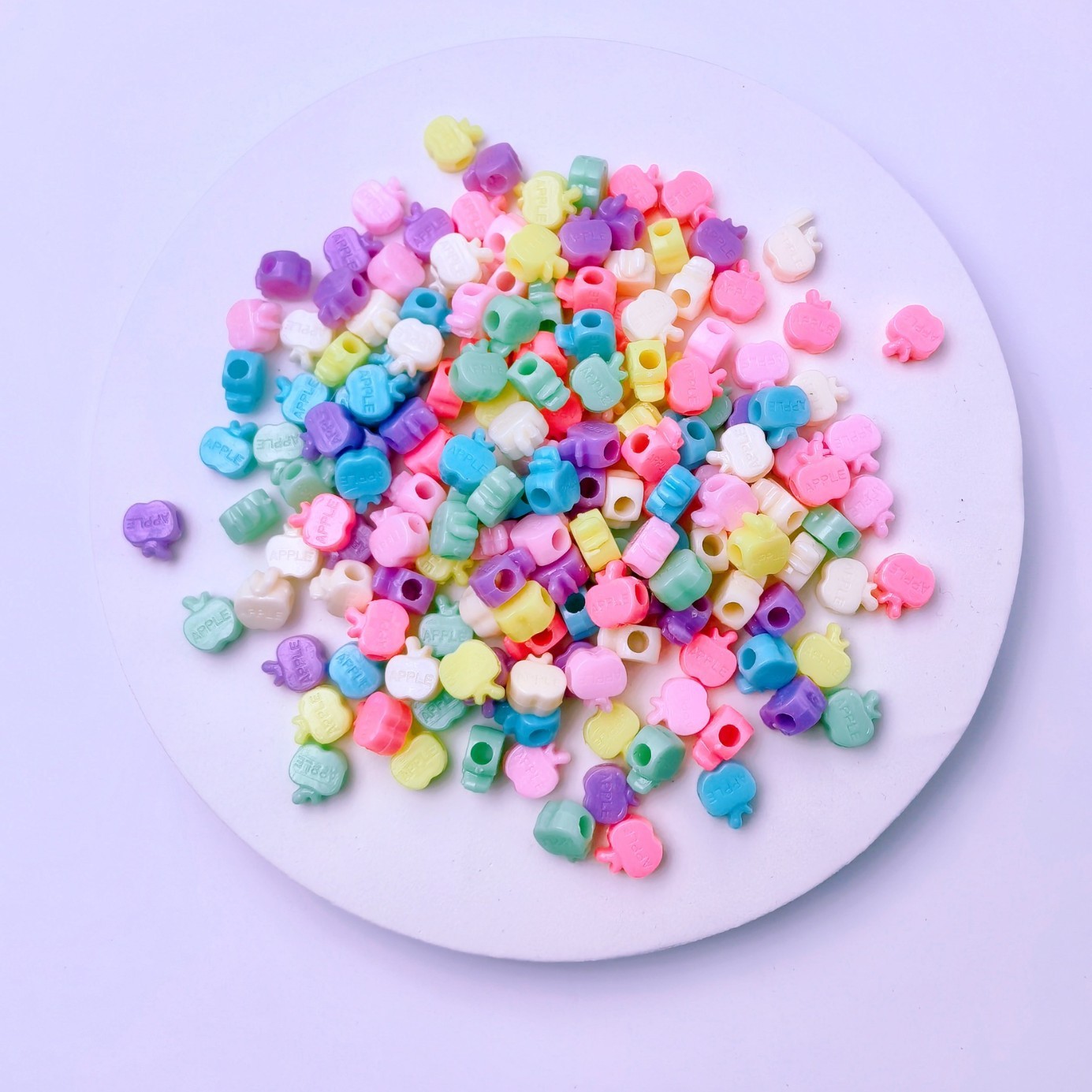 Multi-Purpose Large Hole Spacer Beads Bulk Loose Decor Beads for Lanyard & Keychain Crafting