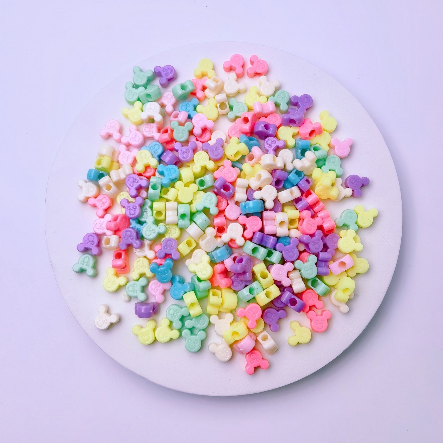 Wholesale Cartoon Shaped Large Hole Loose Beads Cute Wide Hole Decor Beads for Kawaii Jewelry