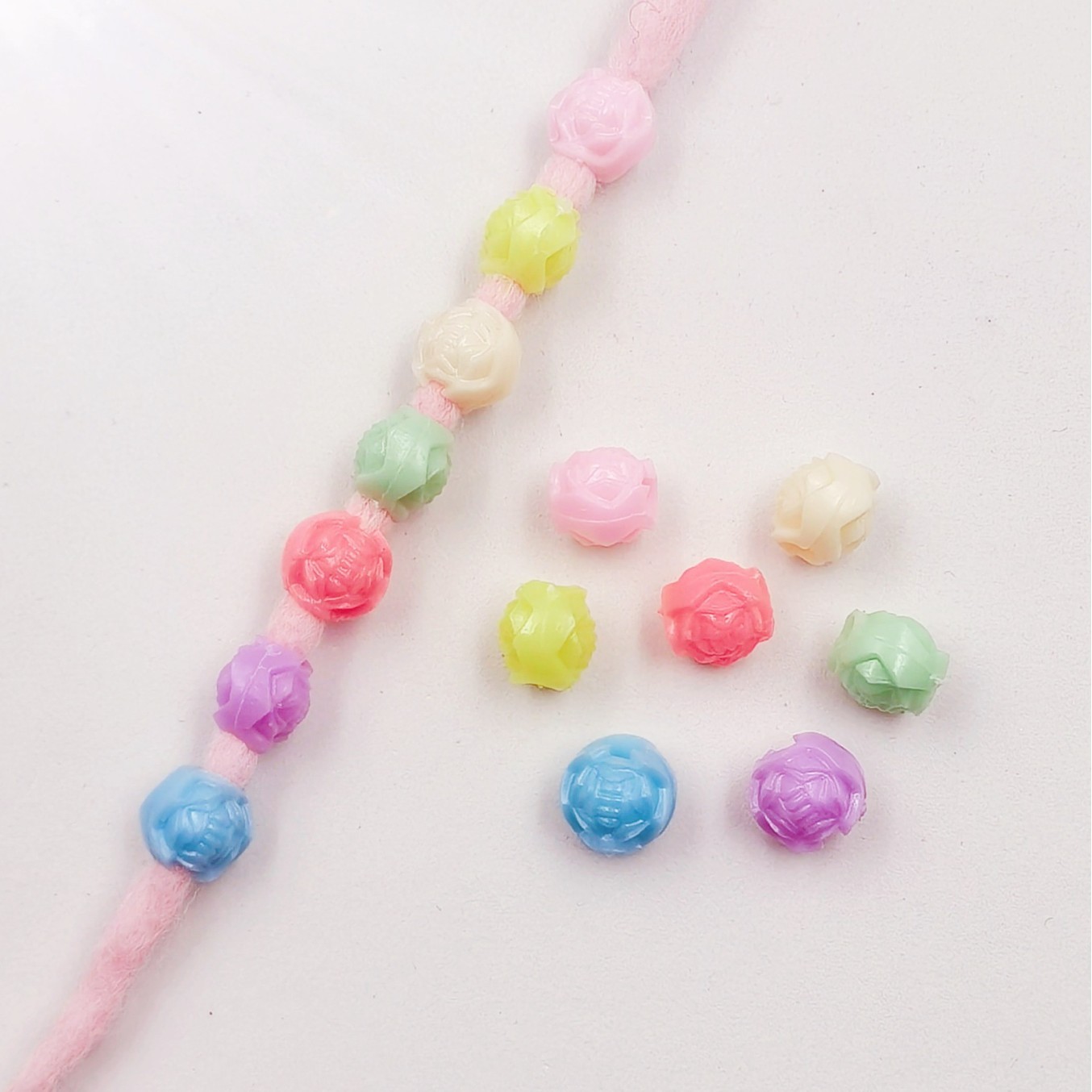 Wholesale Cartoon Large Hole Loose Beads Cute Wide Hole Decor Beads for Kawaii Handmade Charms
