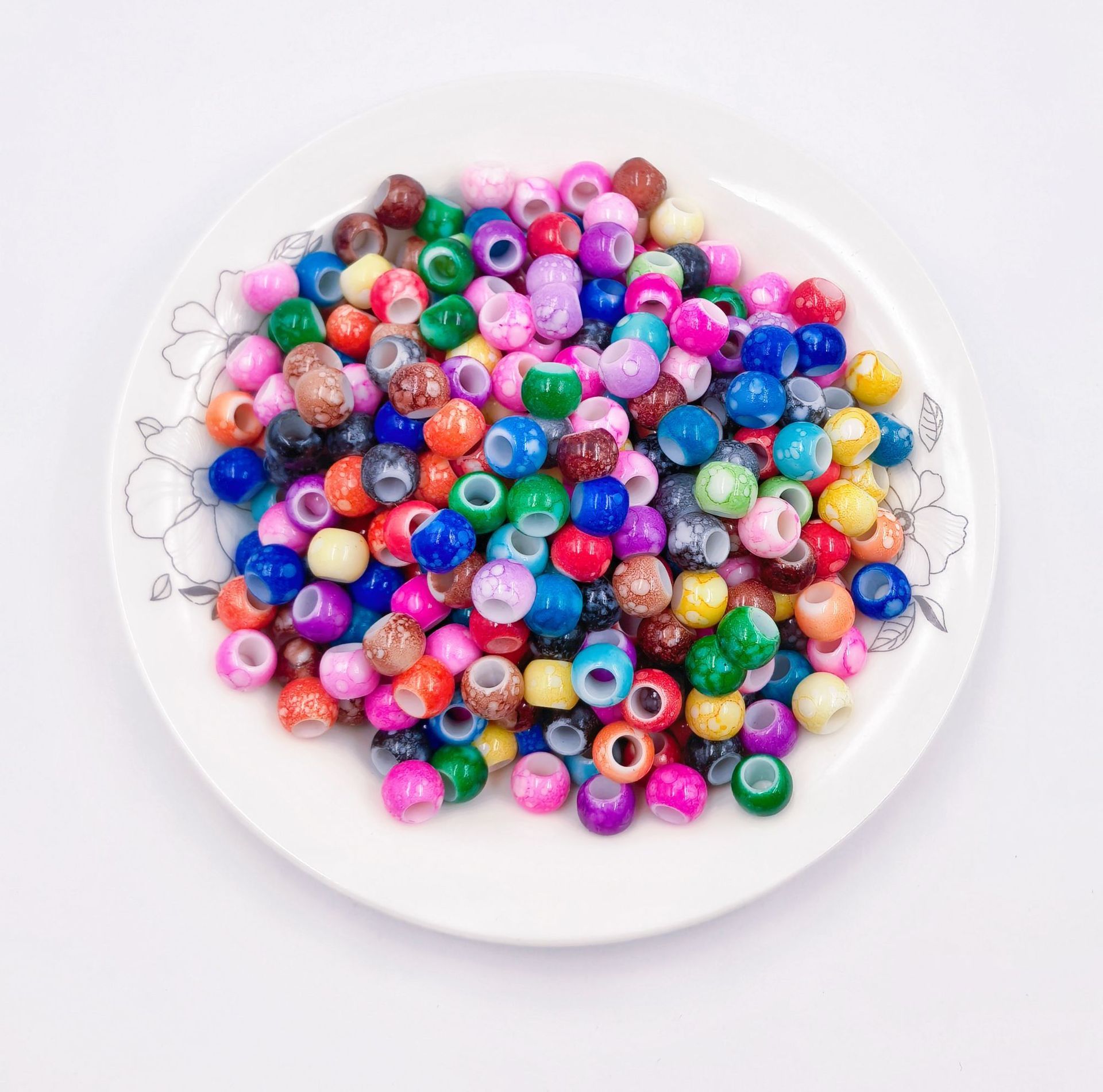 Wholesale Stackable Large Hole Decor Loose Beads Multi-Layer DIY Beaded Pendant Materials