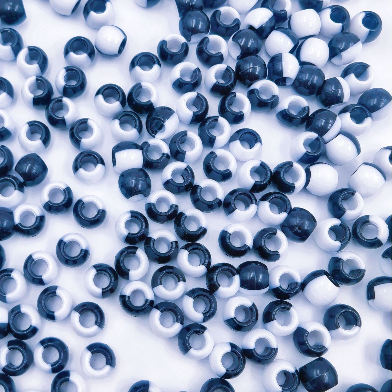 Bulk Solid Color Large Hole Loose Beads Wholesale Plain Wide Hole Spacers for Matching Crafts