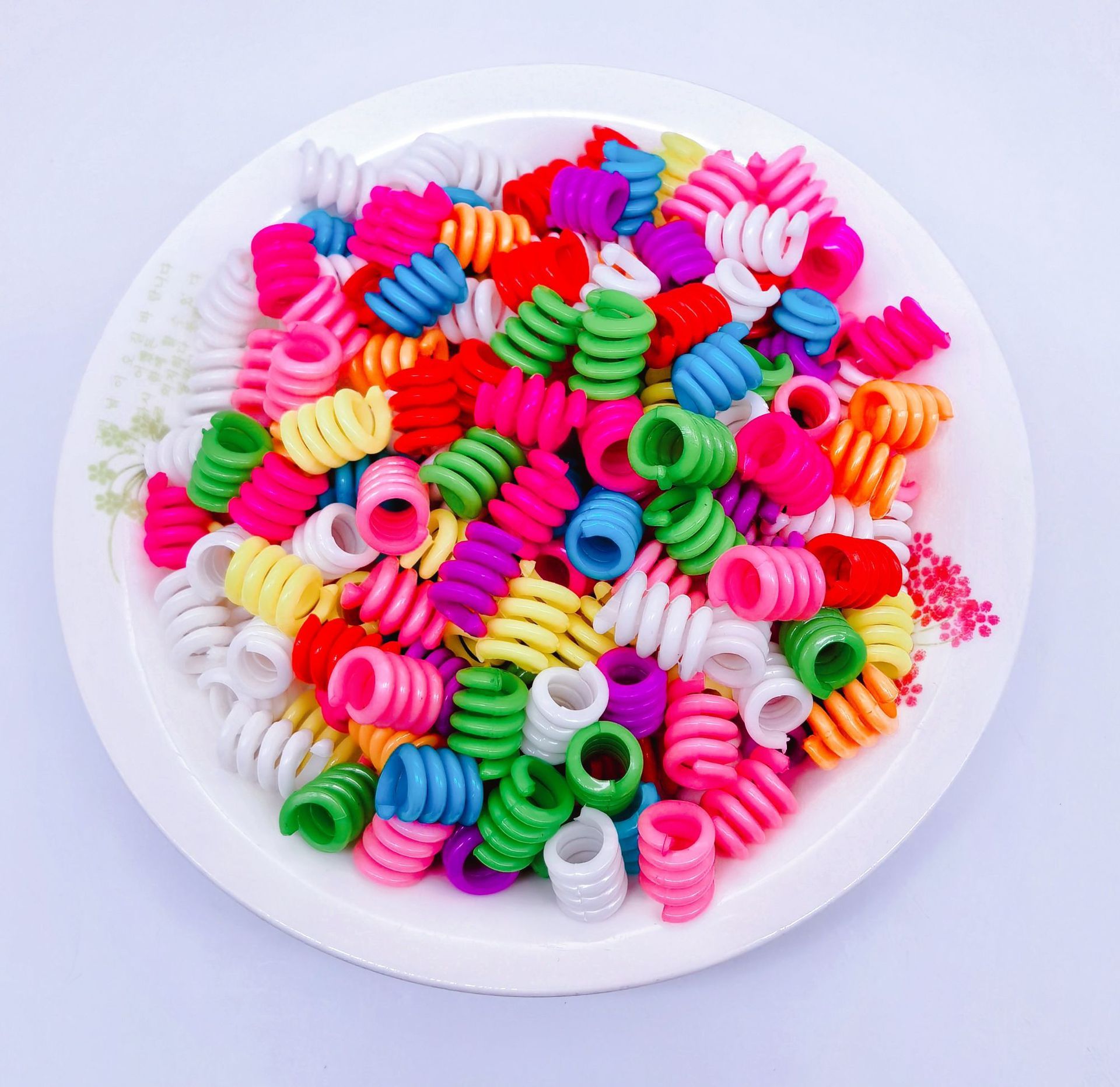 Bulk Solid Opaque Large Hole Loose Beads Wholesale Plain Wide Hole Decor Beads for Daily Crafts