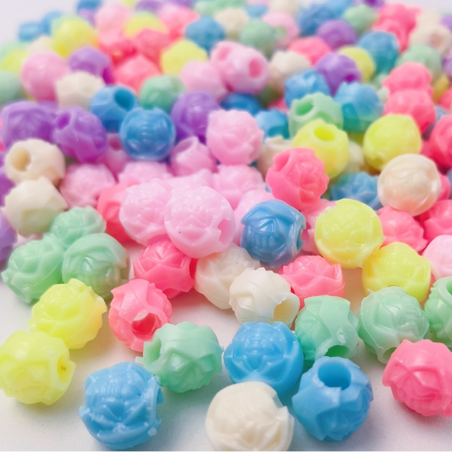Wholesale Cartoon Large Hole Loose Beads Cute Wide Hole Decor Beads for Kawaii Handmade Charms
