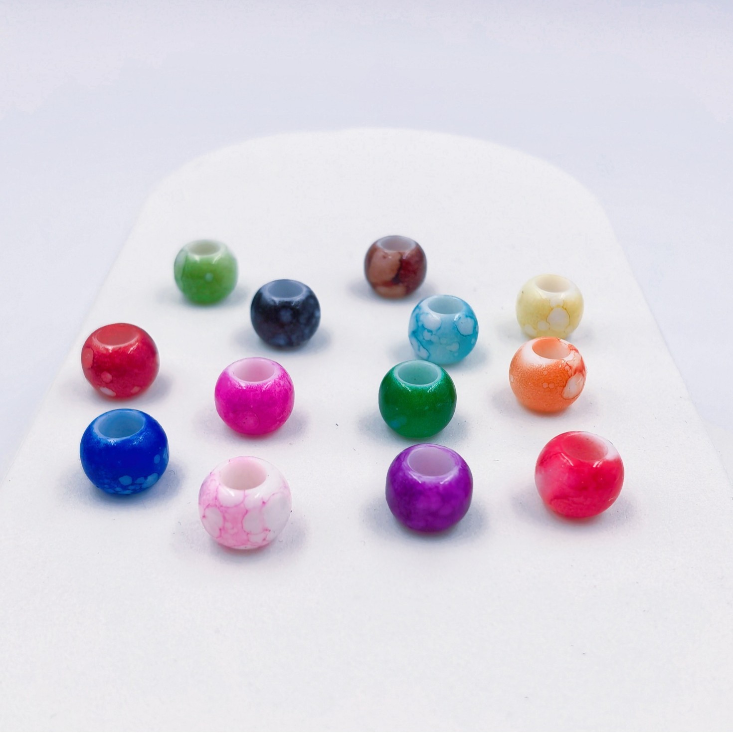 Wholesale Stackable Large Hole Decor Loose Beads Multi-Layer DIY Beaded Pendant Materials