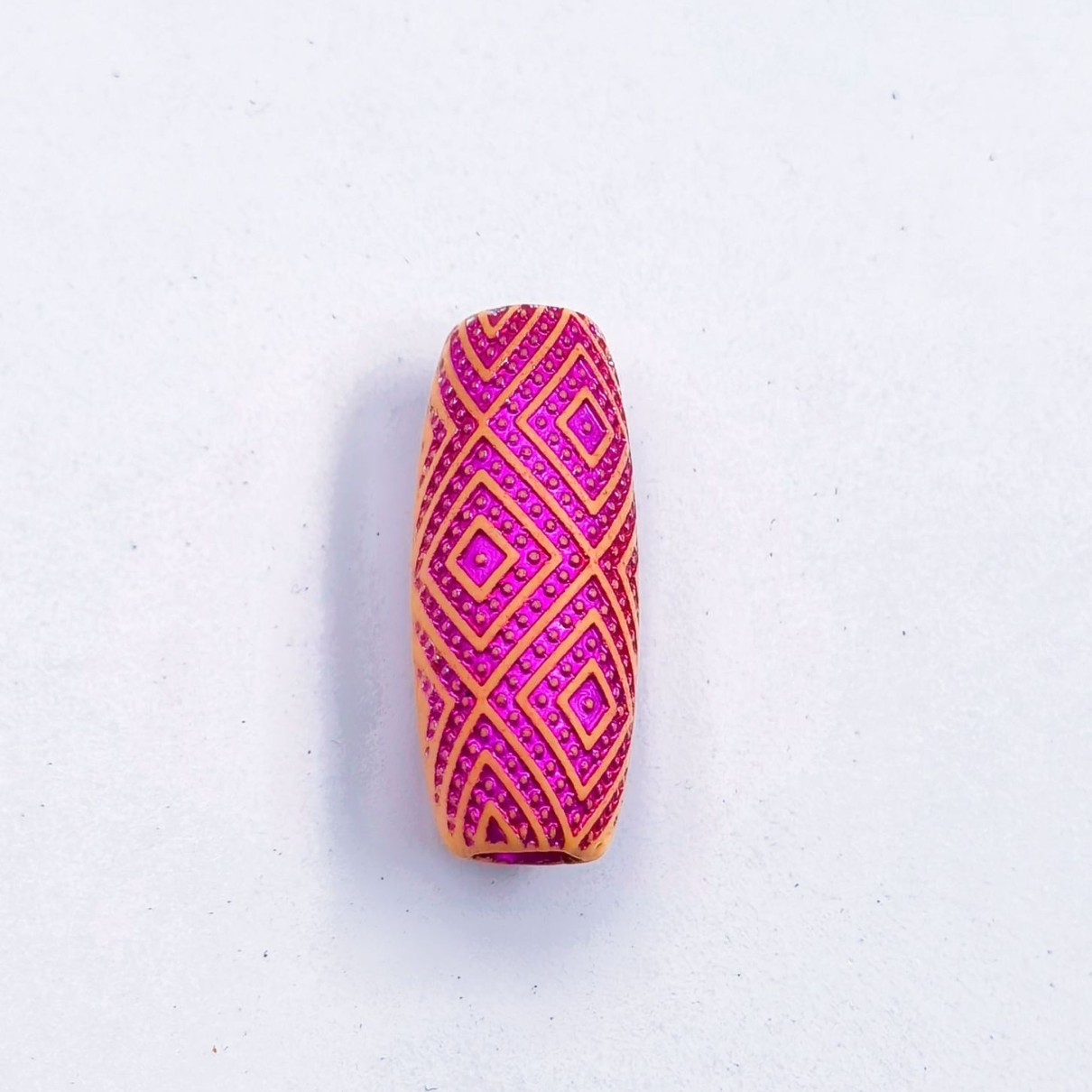 Matte Finish Big Hole Loose Beads Bulk Vintage Wide Hole Spacers for Retro DIY Accessories