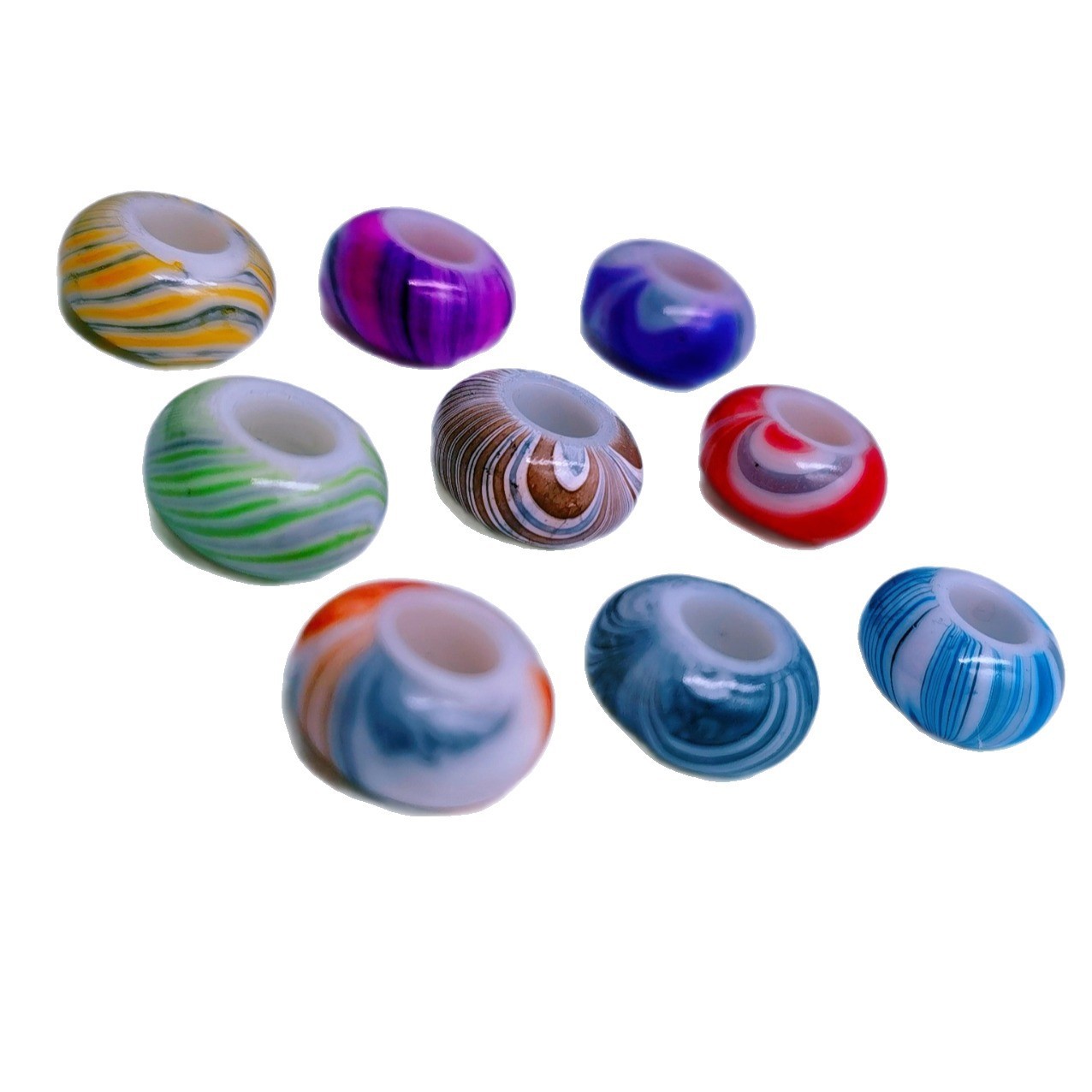 Bulk Big Hole Decorative Spacer Beads Wholesale DIY Craft Parts for Braided Rope Ornaments