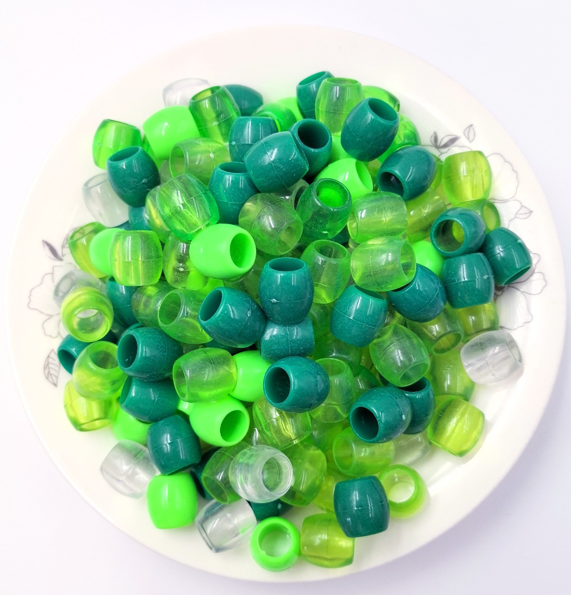 Bulk Macaron Pastel Large Hole Loose Beads Soft Tone Wide Hole Spacers for Cute DIY Jewelry