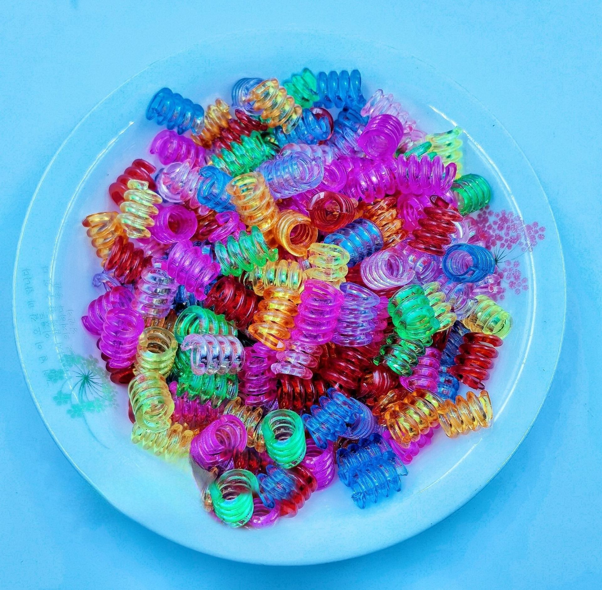 Bulk Solid Opaque Large Hole Loose Beads Wholesale Plain Wide Hole Decor Beads for Daily Crafts