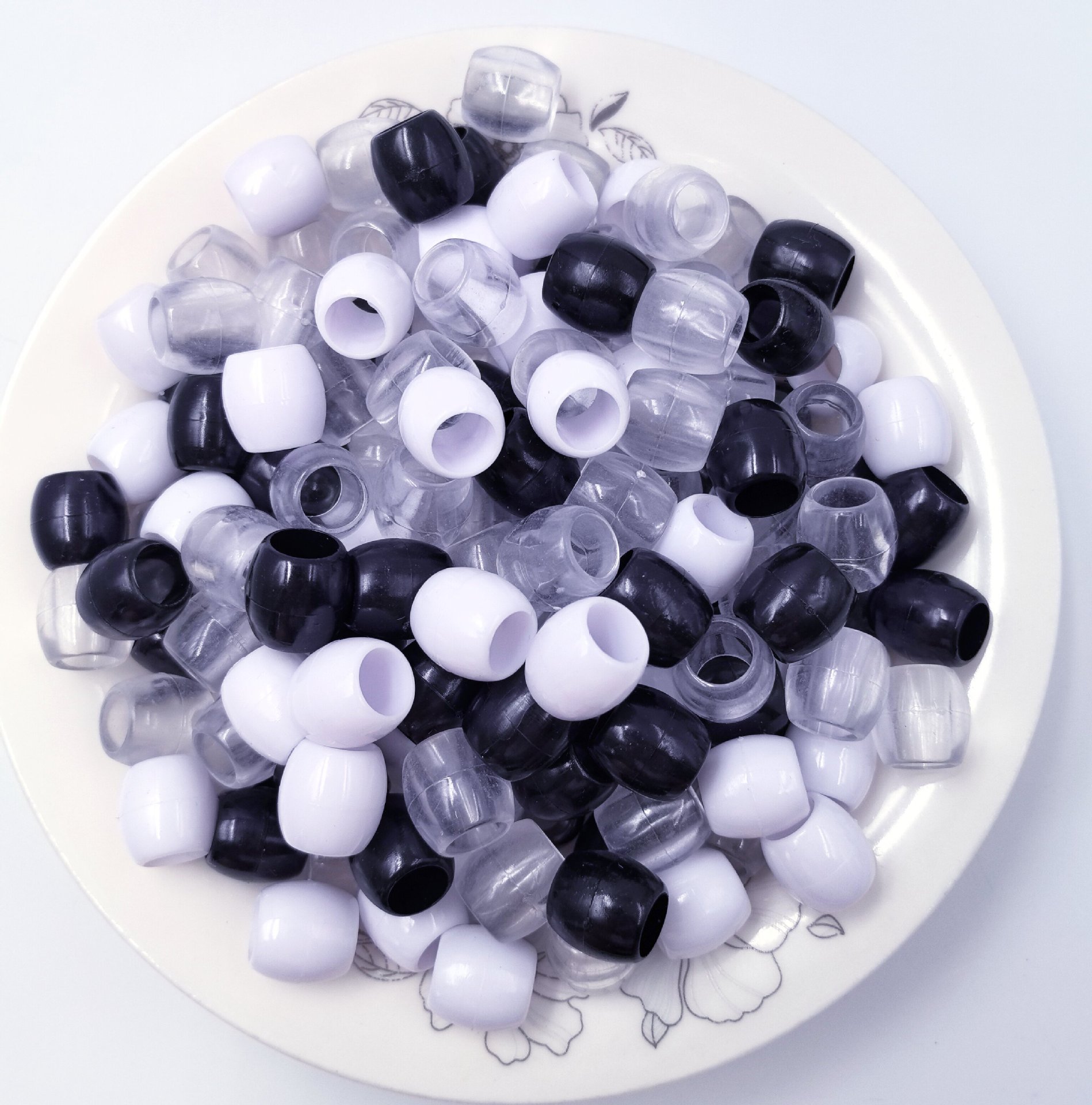 Bulk Macaron Pastel Large Hole Loose Beads Soft Tone Wide Hole Spacers for Cute DIY Jewelry