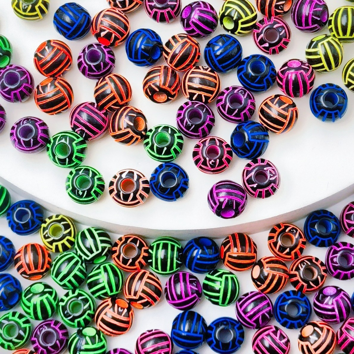 Wholesale Drop Shipping Large Hole Loose Beads Cross-Border DIY Wide Hole Decor Bead Inventory