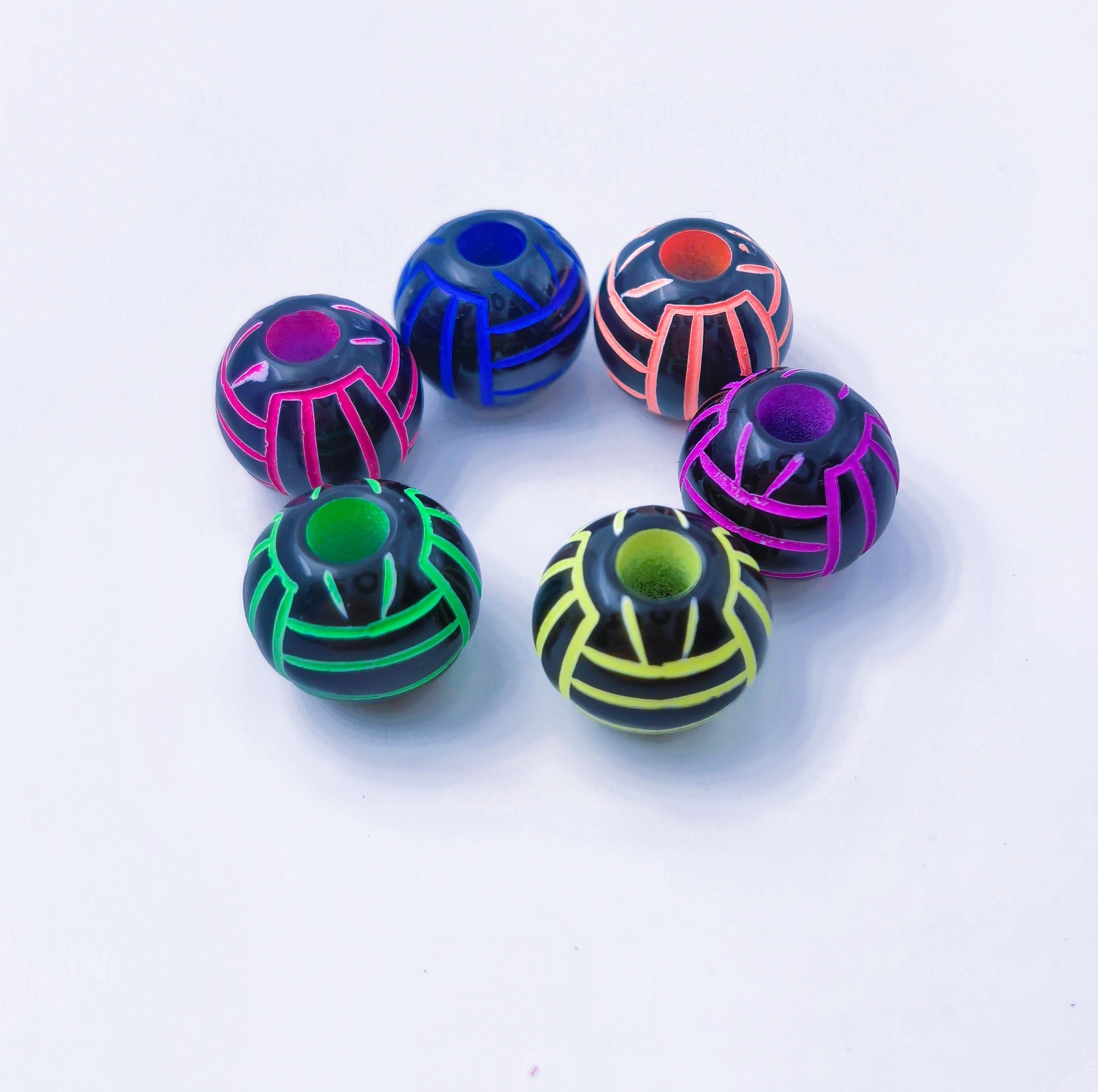 Wholesale Drop Shipping Large Hole Loose Beads Cross-Border DIY Wide Hole Decor Bead Inventory