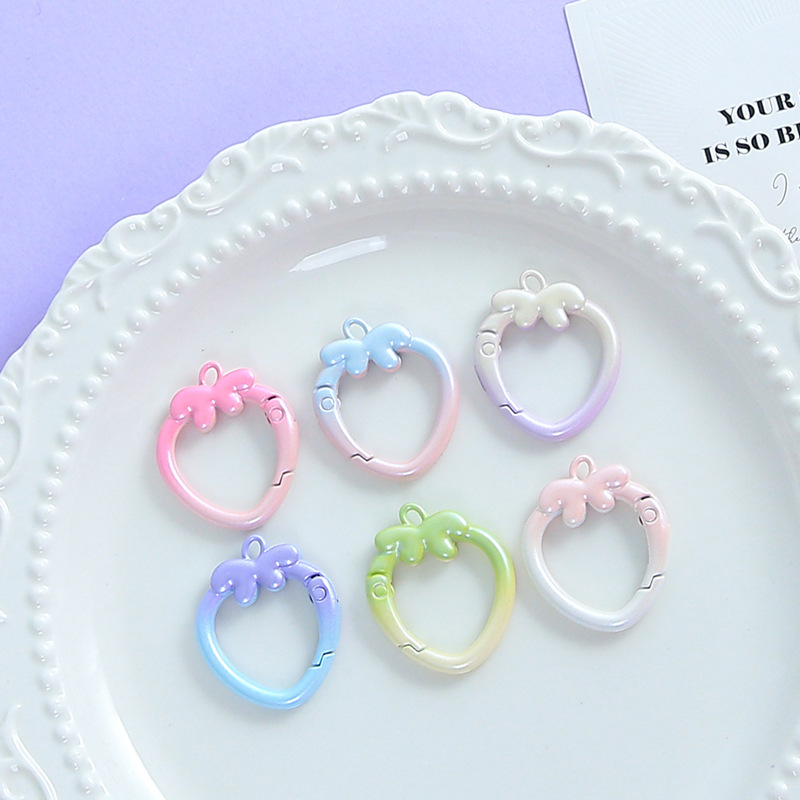Wholesale Pastel DIY Keychain Findings Bulk Soft Tone Decor Parts for Cute Handmade Key Rings