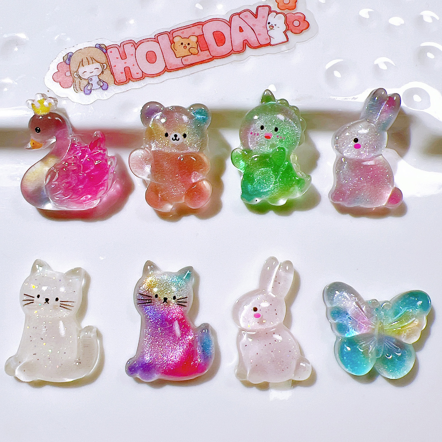 Glossy Surface Resin Charms Bulk Wholesale Smooth DIY Accessories for Handmade Decor Crafts
