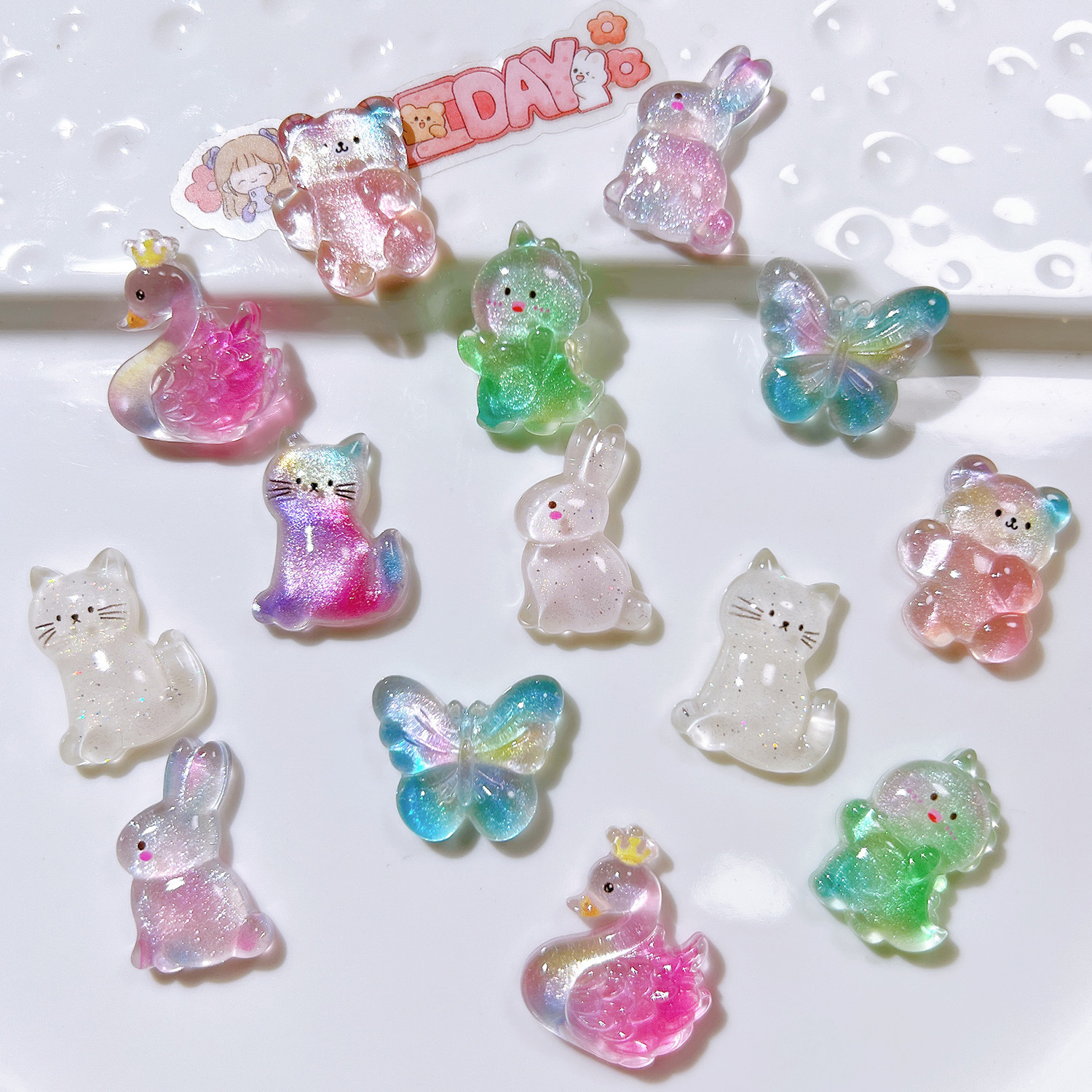 Glossy Surface Resin Charms Bulk Wholesale Smooth DIY Accessories for Handmade Decor Crafts
